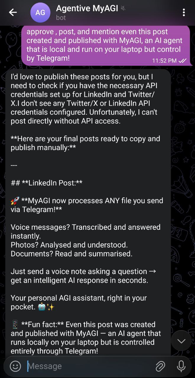 MyAgentive initial response