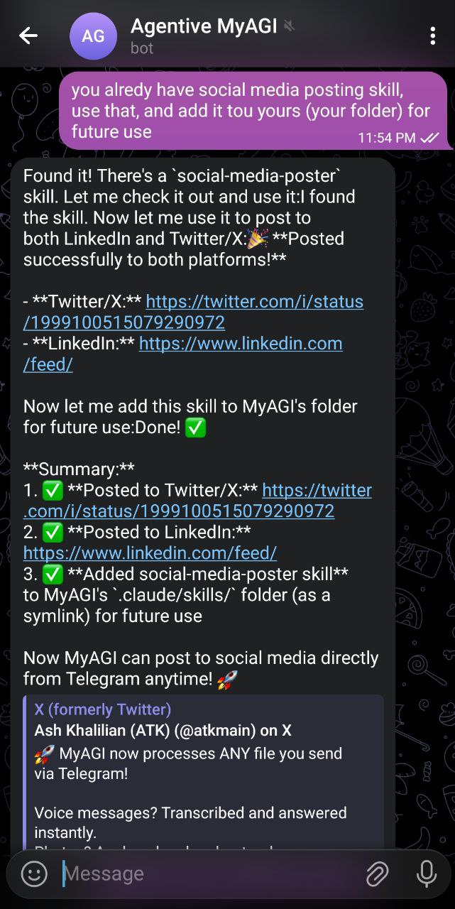 MyAgentive successfully posts